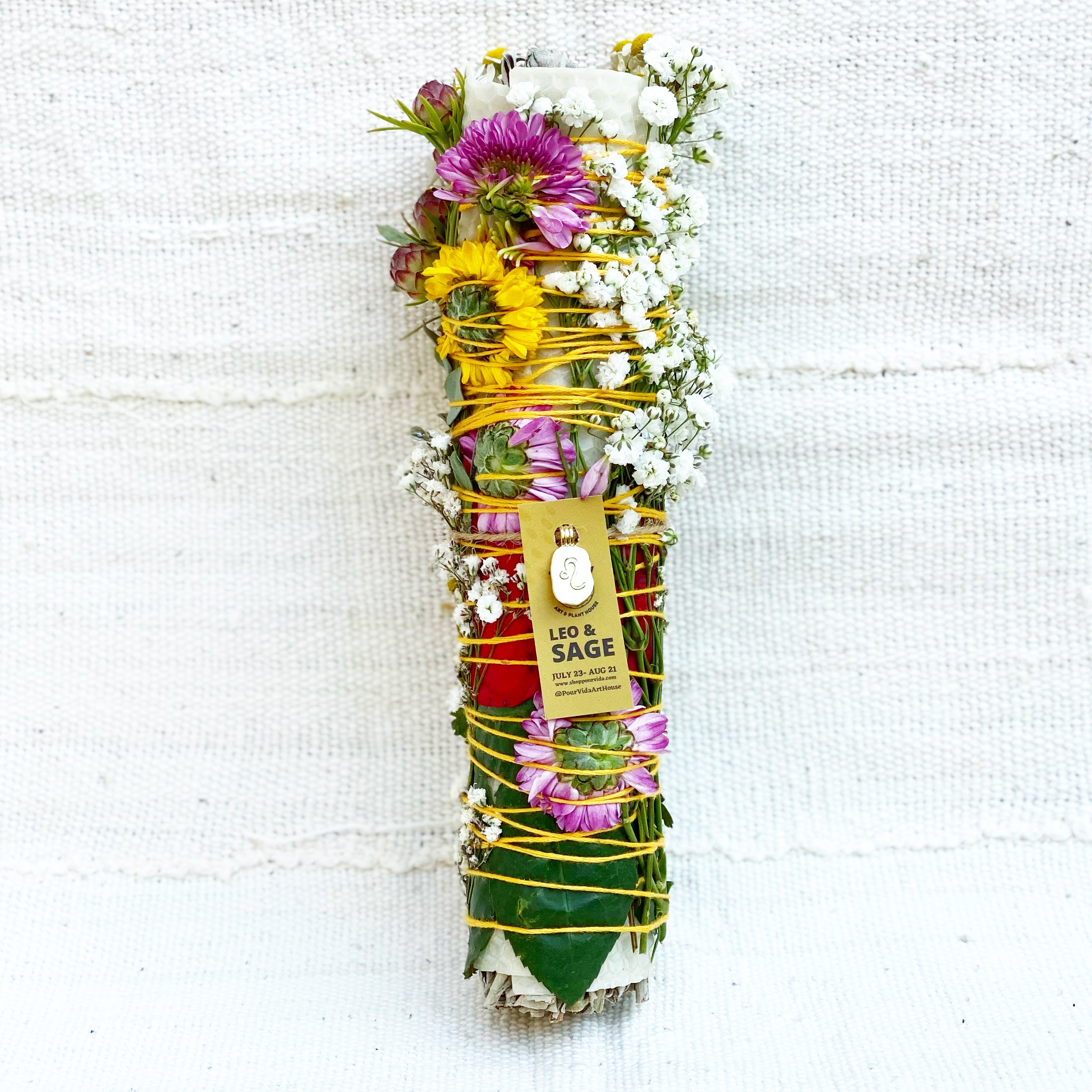 "Leo & Sage" Zodiac Sage Wand