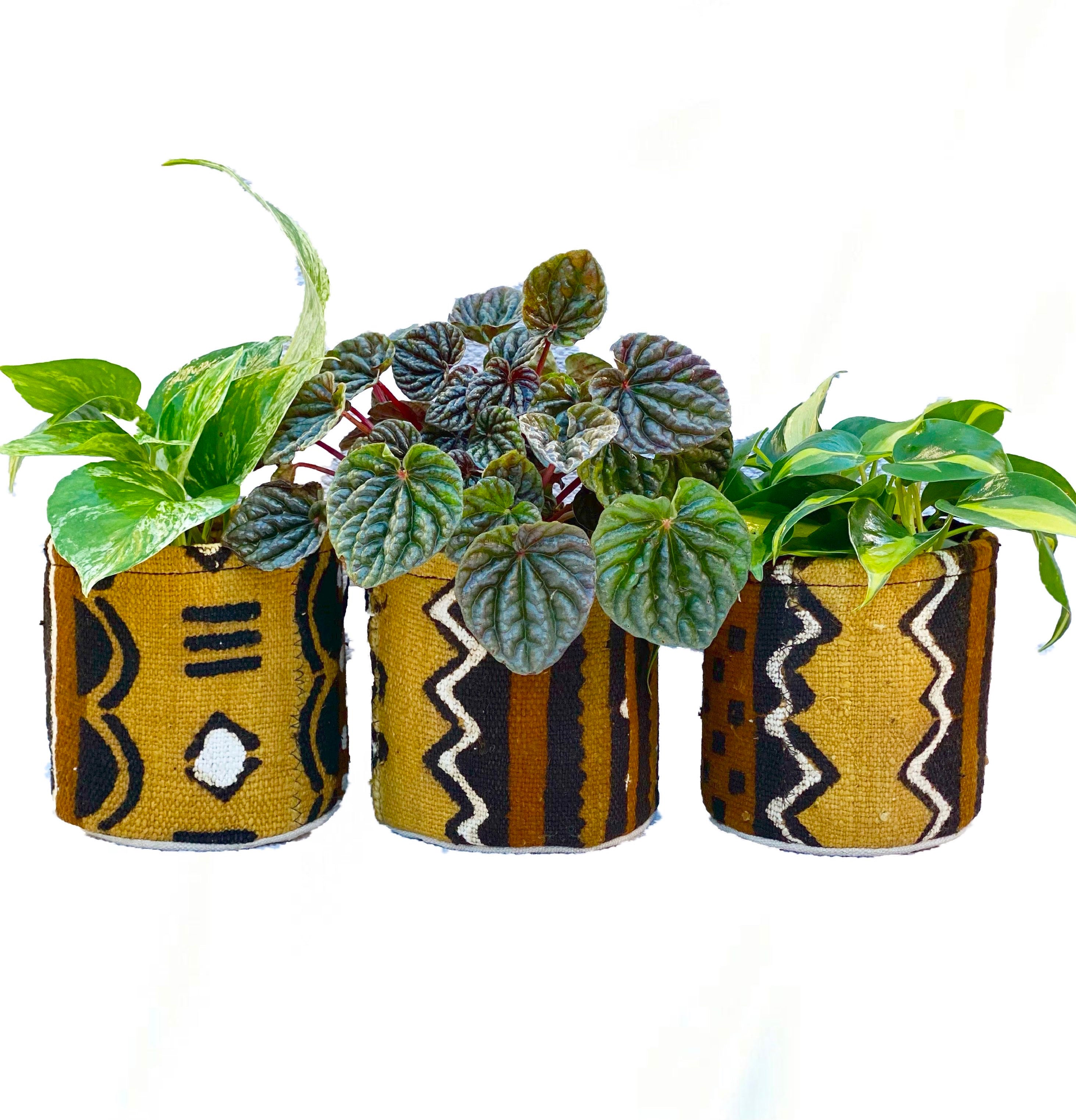 Plant Pouch, Mud Cloth in Earth Ride