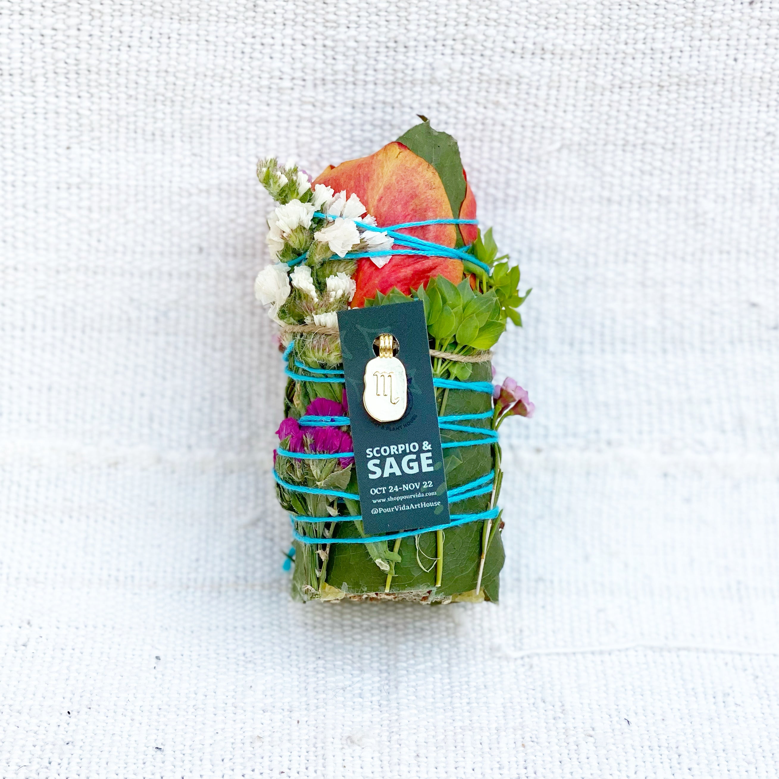 "Scorpio & Sage" Zodiac Sage Wand